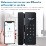 Digital New Glass Door Lock Bluetooth Fingerprint Keyless Smart Phone Attendance