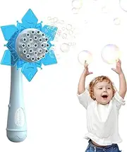 Automatic Bubble Machine - Children Bubble Blower with Fan | Battery Powered Handheld Wand, Portable Blasting Game, Removable Cooling Blower for Boys Girls Aged 3 and Up