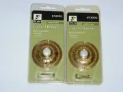 2 - Style Selections 74090 Brass Wired Lighted Push Doorbell Button New