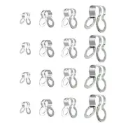100Pcs Ball Chain Connectors Stainless Steel Double Ring Pull Chain Loop Clasps