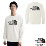 【THE NORTH FACE】男 吸濕透氣棉質長袖圓領T恤/8AT7-QLI 沙丘白