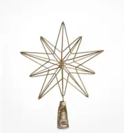 Nkuku Talini Star Tree Topper antique brass BNIB