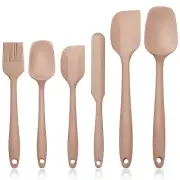 Silicone Spatula Set of 6, Heat Resistant Rubber Spatulas, Nonstick and Food ...