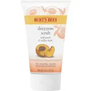 6 Pack - Burt's Bees Peach & Willowbark Deep Pore Scrub - 4oz - NEW & SEALED