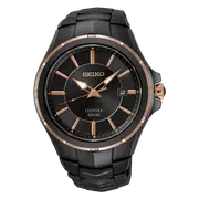 Seiko Men's Stainless Steel Black Watch SNE516P