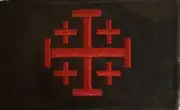 Knight Templar Patch Red & Black