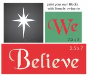 Stencil We Believe Nativity Star Bethlehem Primitive Christian Christmas Signs
