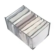 9-Grid Mesh Wardrobe Organizer Storage Bag Clothes Pants Drawer Foldable Boxes
