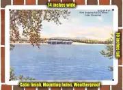 METAL SIGN - Vermont Postcard - West Swanton-Alburg Bridge, Lake Champlain