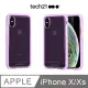 英國Tech 21超衝擊EVO CHECK防撞軟質格紋保護殼-iPhone Xs-透紫