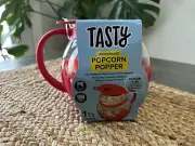 New Tasty Microwave Popcorn Popper 1.5 Quart Glass Silicone
