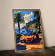 Bugatti Poster | Chiron Poster #9500.1 | Bugatti Wall Decor |