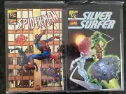 Spider-Man & Silver Surfer #1/2 Wizard with COAs 1998 sealed Poly bags NM Set