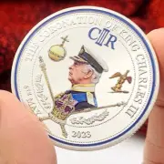2023 UK British King Charles Philip Coronation Silver Plated Commemorative Coin