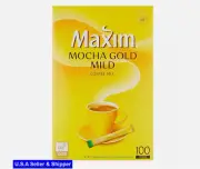 Maxim Mocha Gold Mild Korean Coffee Mix Instant 100 stick 맥심 모카 골드 커피 100 개 韩国咖啡