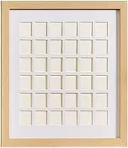 Bomefoi Collage Frame, Collage Picture Frame, 36 Grids, Dried Flower Frame, Multi Picture Frame, Collage for Wall, Picture Frame Collages, Wooden Dried Flower Frame, for Wall Mounting & Table Display