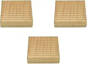 Set of 3, 8.5 inch (8.5 cm) Bamboo Eye Shokado Cream Brush Coating Inner Coat (Partition Separated) [Shokado]