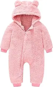 [Generic] Snow Bib 7 8 Infant Baby Hooded Warm Bear Girls Snowsuit Thick Coat Jumpsuit Boys Girls Coat&Jacket Boy Ski Pants 14 Pink