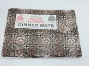 Vtg NOS 100% Wool Welsh Tapestry Dinner Mats Trefriw Woolen Mills