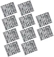 HOMSFOU Self-Adhesive Mailbox Number Labels 10 Sheets of Letters for Street Addresses