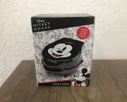 Disney Mickey Mouse Waffle Maker - 4 Inch, Non-Stick Cooking Plates - New In Box