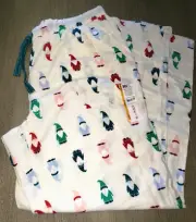 womens NEW NWT GNOME SLEEP PANTS CHRISTMAS size large 12/14 pull string cute!