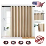 Elegant Biscotti Beige Blackout Drapes 120x102 - Noise Reducing Window Panel