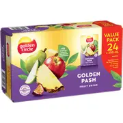 Golden Circle Fruit Drinks Lunch Box Poppers Multipack Golden Pash 250mL x 24 pack