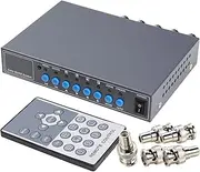 UHPPOTE 4CH Color Quad System Video Splitter CCTV Camera Processor with Remote Contro