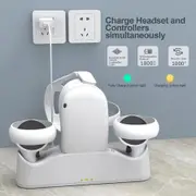 Charging Dock Support for Oculus Quest 2 with 2 Rechargeable USB-C Charge Cable 4 Magnetic Connector for VR Controllers Headset