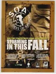 SOA: Soldiers of Anarchy PC 2002 Video Game Print Ad/Poster Official Big Box Art