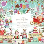 Craft Consortium 12"x12", Made By Elves Paper Pad Good for Elf on Shelf Pages
