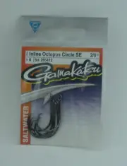 Gamakatsu 265412 2/0 Octopus In Line Point Steye Circle Hook