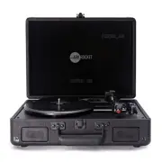 Curiosity Suitcase Turntable Bluetooth Turntable with Speakers (Black)