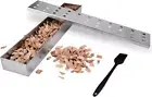 Smoker Box - Stainless Steel BBQ Smoker Box for Gas Grilling Works with Wood Ch