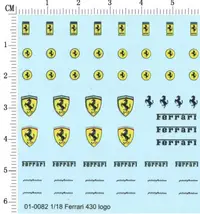 在飛比找露天拍賣優惠-金屬效果水貼紙 01-0082 1/18 法拉利 F430 