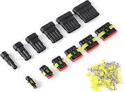 147Pcs Electrical Connector Set Kit With 1 2 3 4 5 6 Pin Way For Automotive Wire Suitable For Motorcycle Scooter Car Truck Quad Bike Caravan Ship Jet Ski Boat