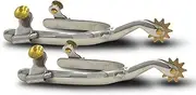 Colorado Saddlery The Pony Express Spurs for Women - Stainless Steel, Stylish Boot Spurs with 7/8" Brass Rowel - Perfect for Trail Riding, Horse Tack, Outfitting - Comes in a Pair