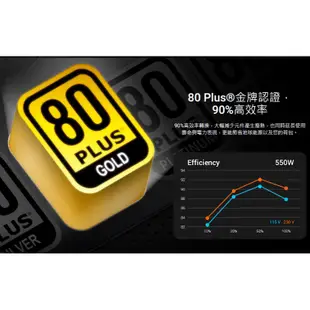 FSP 全漢 HGD550 黑爵士D 550W 80PLUS金牌 電源供應器