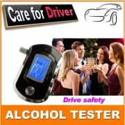 Portable Digital Breath Alcohol Tester With 5 Mouth Pieces Portable Breathalyzer