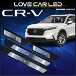 HONDA 4 件裝本田 CRV 2022 側鋼板/車門側踏板帶 LED 藍色