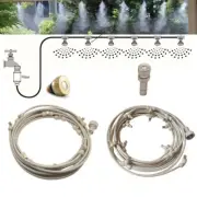 New 6/9/12/15/18m Cooling Water Fog Sprayer System Nebulizer Outdoor Misting Kit