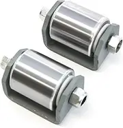 2) Weld On Steel Micro 5.1cm Roller Heavy Duty Steel Wheel Caster Grease Fitting RV Trailers