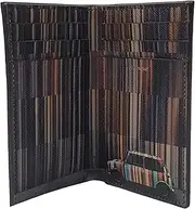 [Paul Smith] Mini Stripe' Mens Credit Card Wallet in Black Leather, Black, One Size, Classic