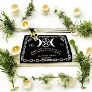 Amazing Pendulum Mat Ouija Board Triple Moon Altar Cloth Pagan Wicca Ouija