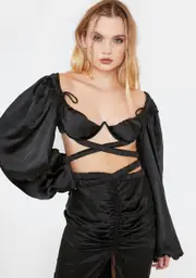 [For Love & Lemons] Pia Wrap Bra Top