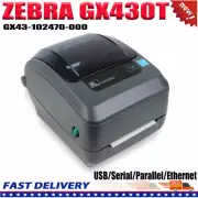 New Zebra GX430t GX43-102470-000 Thermal Label Printer With USB/Serial/Ethernet