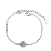 2PCS Bracelet Circle Charm with Silver plating Personalized Bracelets for Women