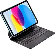 Magic Trackpad Keyboard for iPad 10th Generation 10.9 inch (2022), Magnetic Back, Folio Stand, 7-Color Backlit Keyboard, Multi-touch, Rechargeable, BT Wireless (black)