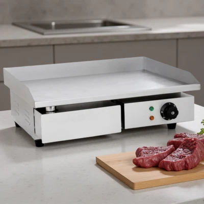 2900W Electric Griddle Cooktop Stainless Steel Commercial Home BBQ Grill Pan